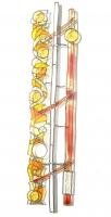 Vitrail de Leo Amery : VOLCANIC TOTEM II