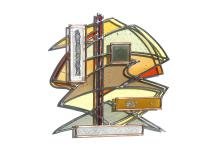 Vitrail de Leo Amery : VOLCANIC TOTEM I