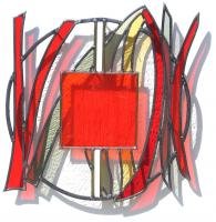 Vitrail de Leo Amery : RED RHYME II