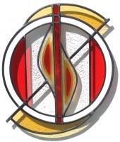Vitrail de Leo Amery : CIRCULAR TOTEM II