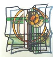 Vitrail de Leo Amery : GRID WITH GREEN