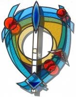 Vitrail de Leo Amery : HOLE IN THE SKY TOTEM