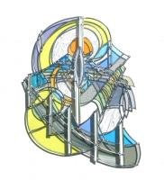 Vitrail de Leo Amery : Pont de Millau 