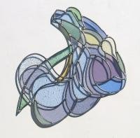 Vitrail de Leo Amery : Wisteria Blossom I 