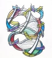 Vitrail de Leo Amery : Catching Leaves II