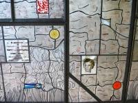 Vitrail de Leo Amery : Maison de détails (détail)