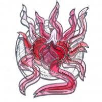 Vitrail de Leo Amery : Rose