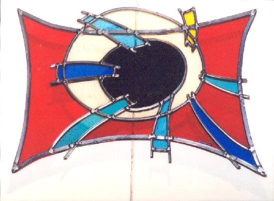 vitrail L’OEIL DE LA DOUE Leo Amery