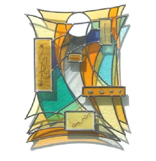 vitrail WALK IN THE SUNSHINE Leo Amery