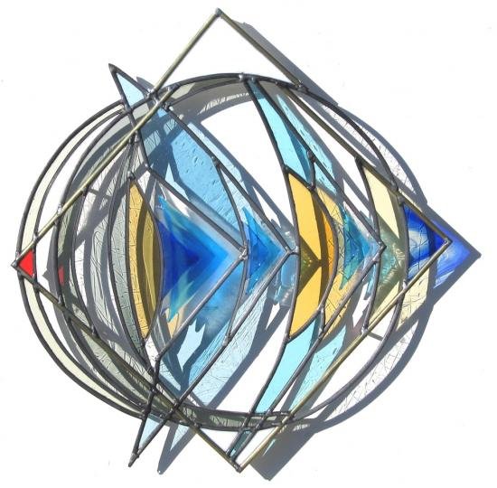 vitrail FIVE IN A LINE Leo Amery