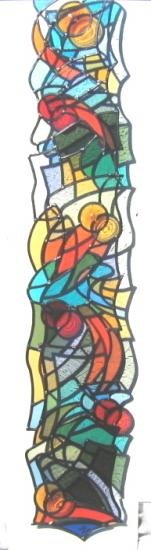 vitrail MUNDAKA BEACH Leo Amery