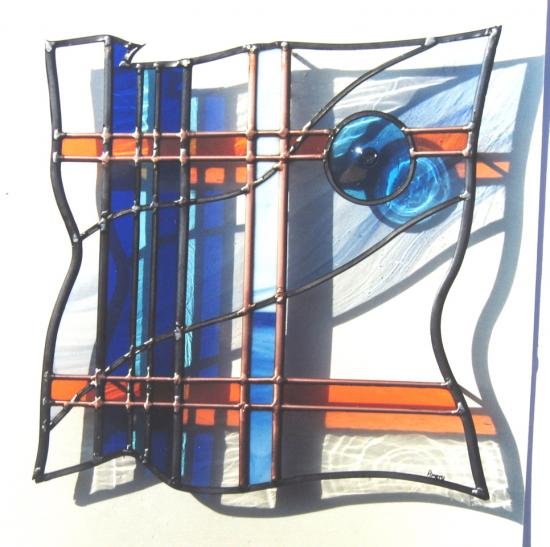 vitrail BISCAY BLUE Leo Amery