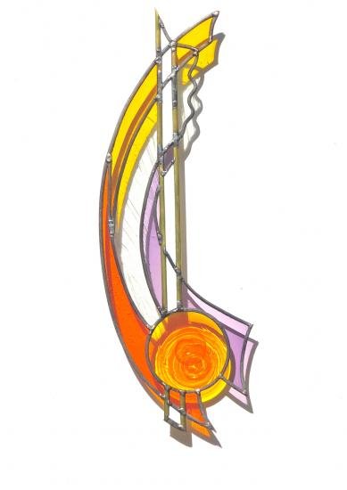 vitrail Shooting star Leo Amery