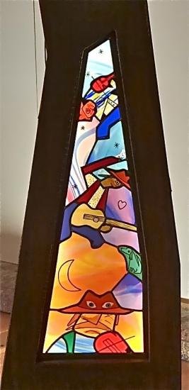 vitrail Gipsy last night (detail) Leo Amery