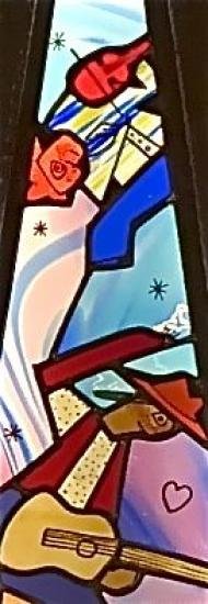 vitrail Gipsy last night (detail) Leo Amery