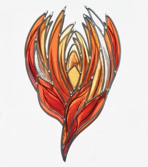 vitrail Orange Leo Amery