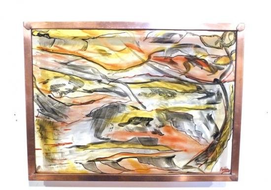 vitrail Paysage 1 Leo Amery