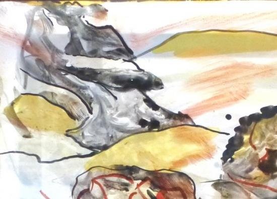 vitrail Paysage 2 Détail Leo Amery