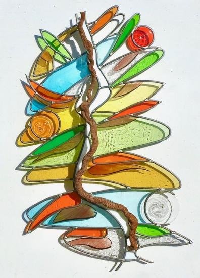 vitrail Vent De Couleurs Leo Amery